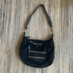Tod's Black Shoulder Bag with Gold Accents